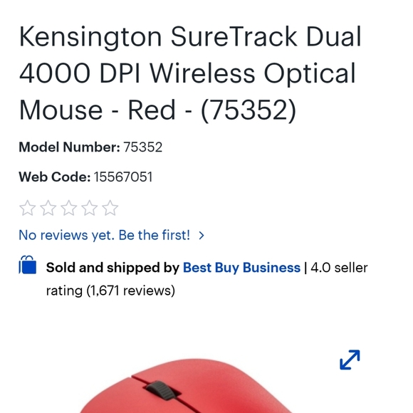Wireless Bluetooth Mouse Red - Picture 4 of 4